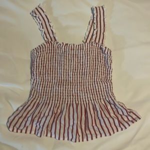 Hollister red and white striped stretchy tank top. Size XS